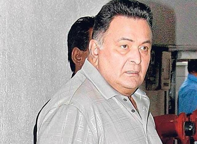 Rishi Kapoor spotted leaving a music company’s office in Mumbai.(Yogen Shah)