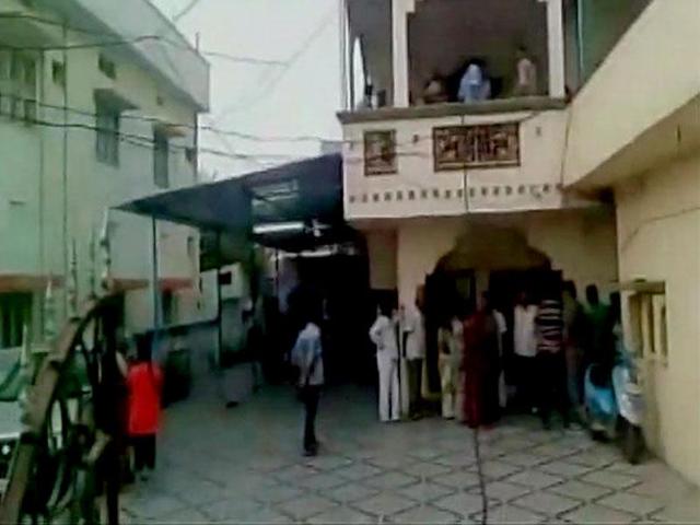 The charred bodies of Siricilla Rajaiah’s daughter-in-law and her three sons were found at his house in Warangal district in Telangana.(ANI)