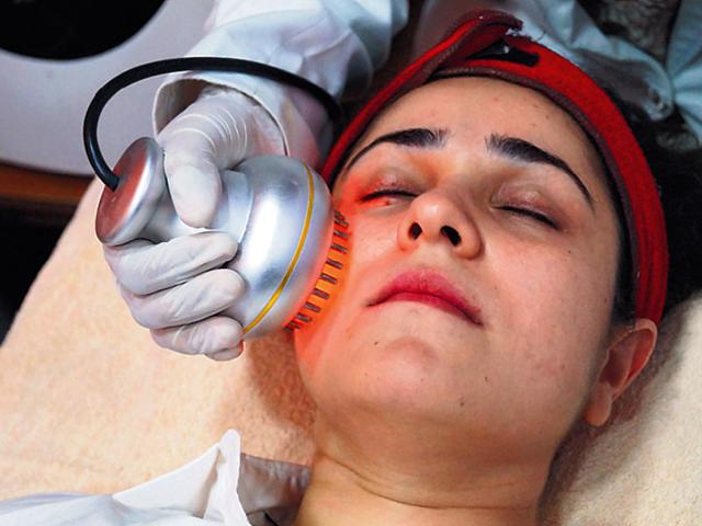 The ultrasonic facial is an anti-ageing treatment, and helps open skin pores and hydrate the skin. (AFTERGLOW) The ultrasonic facial is an anti-ageing treatment, and helps open skin pores and hydrate the skin. (AFTERGLOW)
