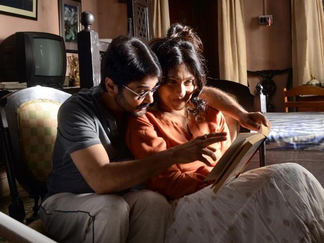 Rituparna Sengupta and Prosenjit Chatterjee in a still from upcoming Bengali film, Praktan.