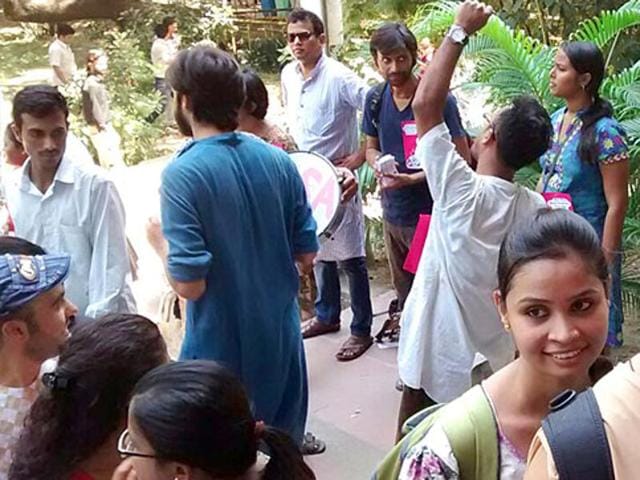 Jawaharlal Nehru University students wait to cast their vote in the students' body polls inside the JNU campus in New Delhi . (Sanjeev Verma/HT file photo) Jawaharlal Nehru University students wait to cast their vote in the students' body polls inside the JNU campus in New Delhi . (Sanjeev Verma/HT file photo)