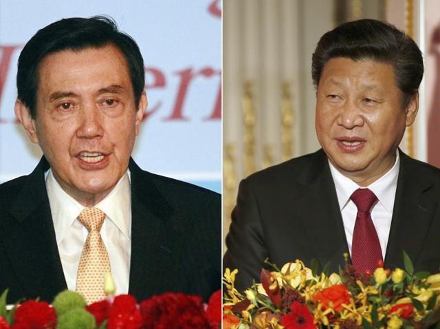 Taiwan's President Ma Ying-jeou, left, and China's President Xi Jinping. Ma and Xi will meet in Singapore for the first time since civil war divided their lands 66 years ago. (AP Photo) Taiwan's President Ma Ying-jeou, left, and China's President Xi Jinping. Ma and Xi will meet in Singapore for the first time since civil war divided their lands 66 years ago. (AP Photo)