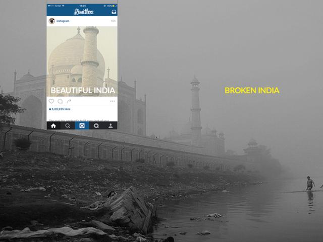 The tourists who are keen to visit India see the Instagram version of the Taj Mahal, while right next door is a story of urban waste disposal gone wrong (Photo: Limitless) The tourists who are keen to visit India see the Instagram version of the Taj Mahal, while right next door is a story of urban waste disposal gone wrong (Photo: Limitless)