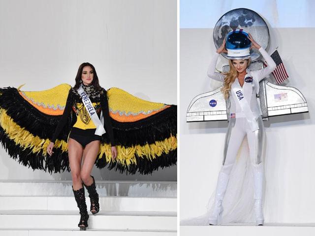 Miss Venezuela Edymar Martine and Miss USA Lindsay Becker. 