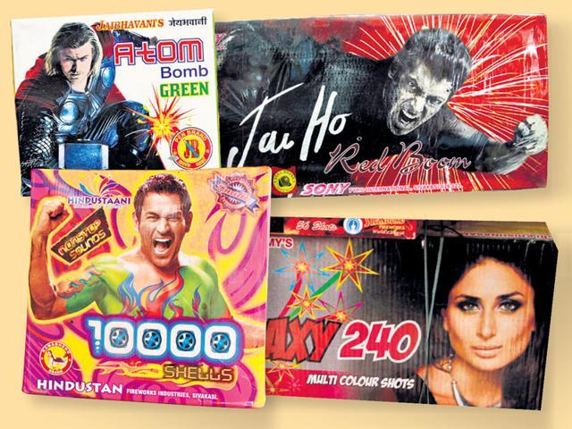 Superheroes on the cracker boxes. (Shivam Saxena/HT)