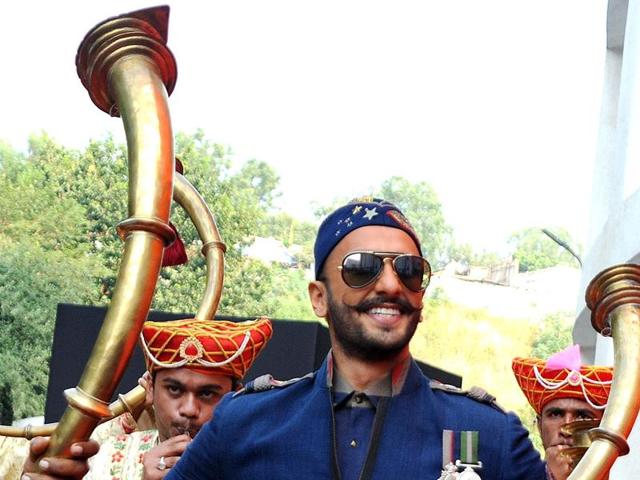 Ranveer Singh is elated as he gears up for the release of Sanjay Leela Bhansali’s Bajirao Mastani in Mumbai on November 4, 2015. (AFP)