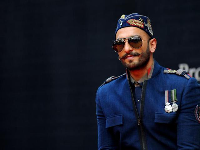 Ranveer Singh poses during the poster launch of Bajirao Mastani in Mumbai on November 4, 2015. (AFP)