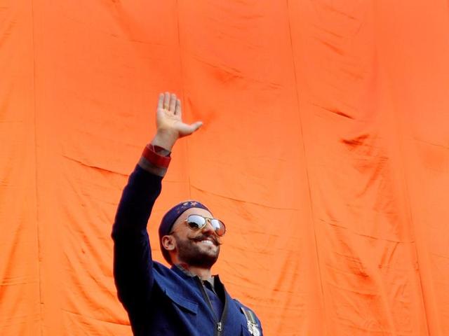 Ranveer Singh poses during the poster launch of Bajirao Mastani in Mumbai on November 4, 2015. (AFP)