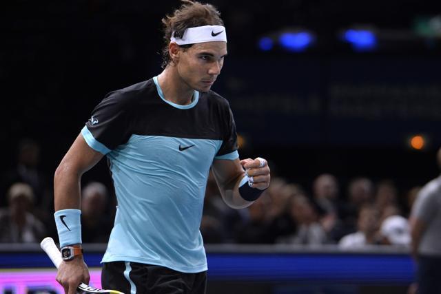 Rafael Nadal with a fist pump after winning a point against Lukas Rosol. (AFP Photo) Rafael Nadal with a fist pump after winning a point against Lukas Rosol. (AFP Photo)