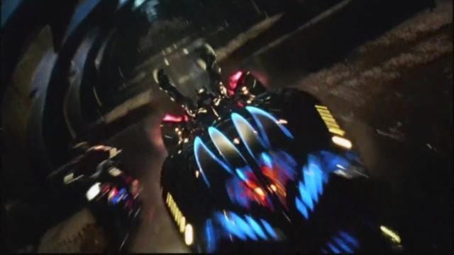 Batmobile’s worst moment in Joel Schumacher’s Batman &amp; Robin.