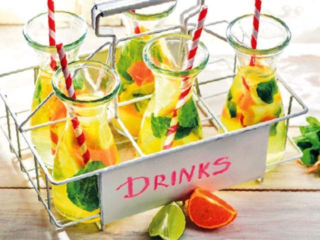 Treat your guests to classic punch and invest in flute bottles and motley ribboned straws for a personalised touch. (IMAGESBAZAAR) Treat your guests to classic punch and invest in flute bottles and motley ribboned straws for a personalised touch. (IMAGESBAZAAR)