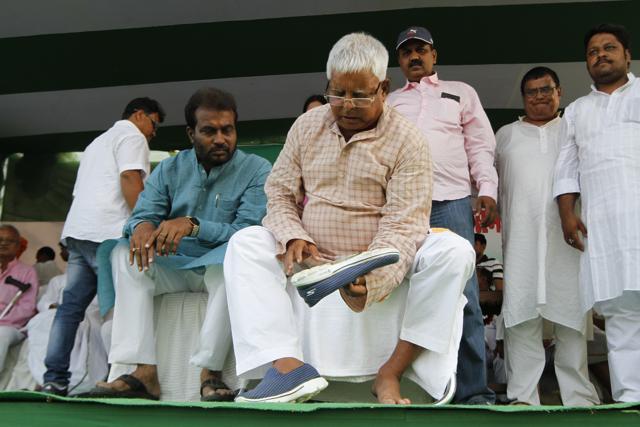 Lalu Prasad during an election rally in Phulwari Sharif near Patna last month. (Arvind Yadav/HT Photo) Lalu Prasad during an election rally in Phulwari Sharif near Patna last month. (Arvind Yadav/HT Photo)