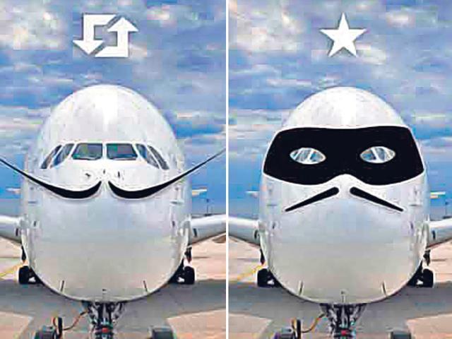 An airline in France has also been advocating Movember.