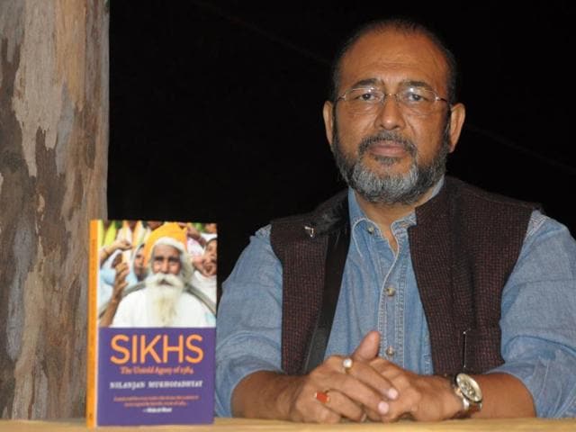 Nilanjan Mukhopadhyay at Literati, the literature festival being organised by Chandigarh Literary Society, at Lake Club in Chandigarh on Friday evening.(HT Photo) Nilanjan Mukhopadhyay at Literati, the literature festival being organised by Chandigarh Literary Society, at Lake Club in Chandigarh on Friday evening.(HT Photo)
