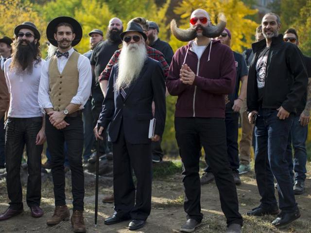 A panel of judges chooses the winners in 18 categories that range from the delicate Dali Moustache to the Full Beard Freestyle. (REUTERS)