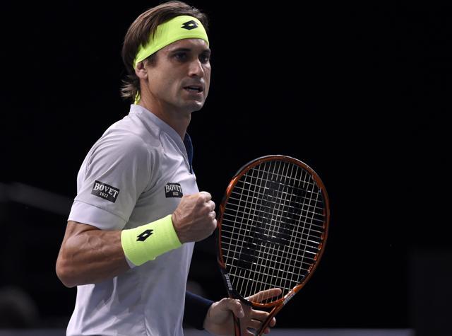 Spain's David Ferrer reacts during his quarter-final match against the USA's John Isner at the Paris Masters in Paris on November 6, 2015. (AFP Photo) Spain's David Ferrer reacts during his quarter-final match against the USA's John Isner at the Paris Masters in Paris on November 6, 2015. (AFP Photo)