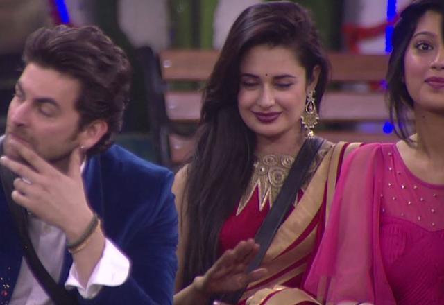 Neil Nitin Mukesh inside the Bigg Boss 9 house with Yuvika and Digangana. (COLORS TV)