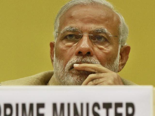 Prime Minister Narendra Modi at the Delhi Economics Conclave 2015, in New Delhi on November 6, 2015. The results of Bihar assembly polls are being viewed in the international media largely in their implications for Modi.(Hindustan Times)