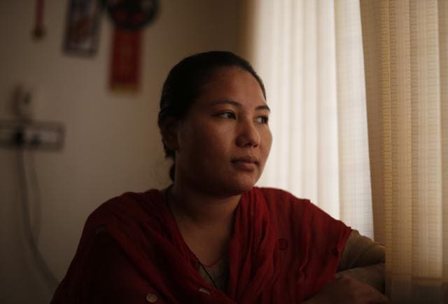 Diksha Budhathoki, former surrogate mother. (Hindustan Times) Diksha Budhathoki, former surrogate mother. (Hindustan Times)