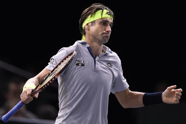 David Ferrer expresses his frustration after losing a point. (AFP Photo) David Ferrer expresses his frustration after losing a point. (AFP Photo)