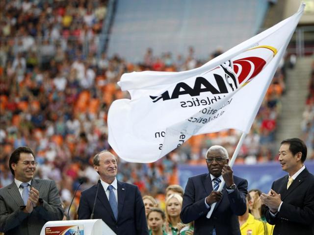 In this Aug. 11, 2012 file photo Russia's Mariya Savinova crosses the finish line to win gold in the women's 800-meter final during the athletics in the Olympic Stadium at the 2012 Summer Olympics, London. (AP File Photo) In this Aug. 11, 2012 file photo Russia's Mariya Savinova crosses the finish line to win gold in the women's 800-meter final during the athletics in the Olympic Stadium at the 2012 Summer Olympics, London. (AP File Photo)