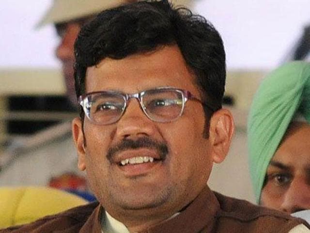 In a statement, Sharma condemned the Congress in strong terms saying Sikki addressing the gathering had again exposed the Congress and its divisive politics. (HT Photo) In a statement, Sharma condemned the Congress in strong terms saying Sikki addressing the gathering had again exposed the Congress and its divisive politics. (HT Photo)