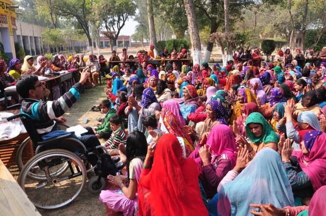 “We found out that there were 350 women in Kirthan village who are illiterate. I invited them to my class. The next day, some 150-odd women came. Now, 700 women have passed class 5,” said Pyare Lal. (HT Photo) “We found out that there were 350 women in Kirthan village who are illiterate. I invited them to my class. The next day, some 150-odd women came. Now, 700 women have passed class 5,” said Pyare Lal. (HT Photo)