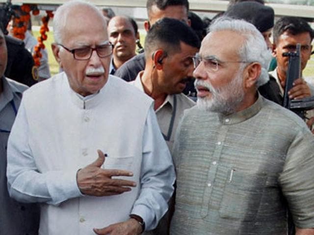 BJP veteran LK Advani and Prime Minister Narendra Modi. (PTI File Photo) BJP veteran LK Advani and Prime Minister Narendra Modi. (PTI File Photo)