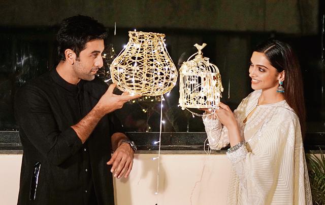 Deepika Padukone and Ranbir Kapoor at Cafe Terra, in Bandra, in Mumbai, India, on Saturday, November 7, 2015. (Photo by Vidya Subramanian/ Hindustan Times)