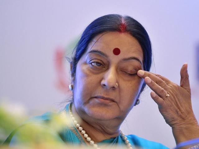 India’s external affairs minister Sushma Swaraj at the Indo-Africa summit in New Delhi last month. (Sanjeev Verma/HT) India’s external affairs minister Sushma Swaraj at the Indo-Africa summit in New Delhi last month. (Sanjeev Verma/HT)