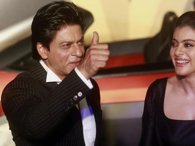 Shah Rukh Khan and Kajol enjoy themselves at the trailer launch of Dilwale in Mumbai, on Monday, Nov. 9, 2015. (AP) Shah Rukh Khan and Kajol enjoy themselves at the trailer launch of Dilwale in Mumbai, on Monday, Nov. 9, 2015. (AP)