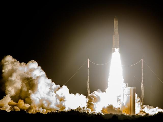 The Ariane 5 rocket successfully launched a pair of communications satellites, Isro’s GSAT-15 and ARABSAT-6B (BADR 7) for the Saoudian operator Arabsat . (AFP) The Ariane 5 rocket successfully launched a pair of communications satellites, Isro’s GSAT-15 and ARABSAT-6B (BADR 7) for the Saoudian operator Arabsat . (AFP)