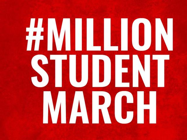 The student protests, dubbed the Million Student March, have been planned at colleges and universities from Los Angeles to New York. (Facebook) The student protests, dubbed the Million Student March, have been planned at colleges and universities from Los Angeles to New York. (Facebook)