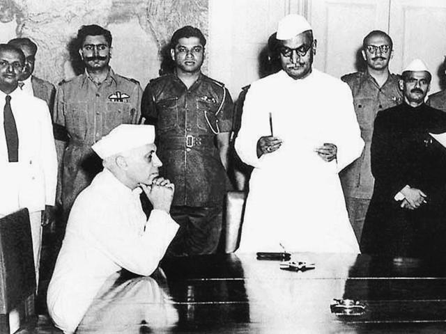 ‘In life, Jawaharlal Nehru towered over all his contemporaries, especially in post-Independence India. BR Ambedkar spearheaded the drafting of the Constitution, was an admirable jurist, reformer and intellectual, but like many others of the generation was dwarfed by Nehru’s charisma.’(Picture courtesy: PIB)