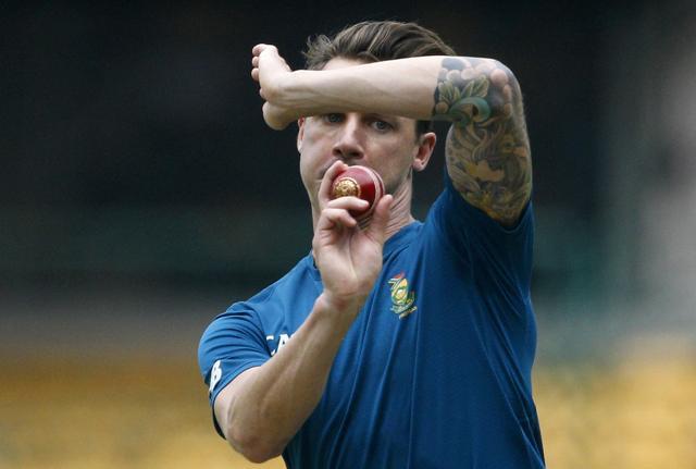 South Africa's Dale Steyn bowls in the nets during a training session ahead of their second Test cricket match against India, in Bangalore. (AP) South Africa's Dale Steyn bowls in the nets during a training session ahead of their second Test cricket match against India, in Bangalore. (AP)