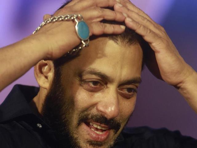 Promotions can be so tiring! Salman Khan at a promotional event for Prem Ratan Dhan Payo in Mumbai on Wednesday, Nov. 11, 2015. (AP)