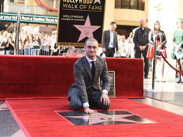Actor Daniel Radcliffe receives a star on the Hollywood Walk of Fame. (AFP) Actor Daniel Radcliffe receives a star on the Hollywood Walk of Fame. (AFP)