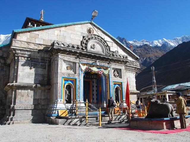 File photo of Kedarnath shrine. (HT) File photo of Kedarnath shrine. (HT)