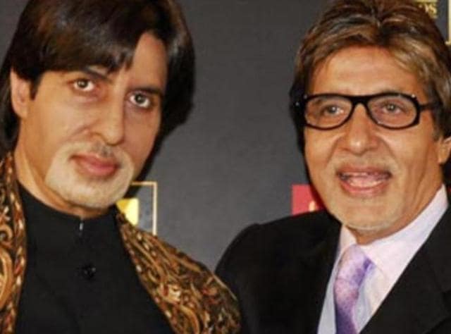 Amitabh Bachchan poses with his wax statue at Madame Tussauds’ museum. (AFP) Amitabh Bachchan poses with his wax statue at Madame Tussauds’ museum. (AFP)