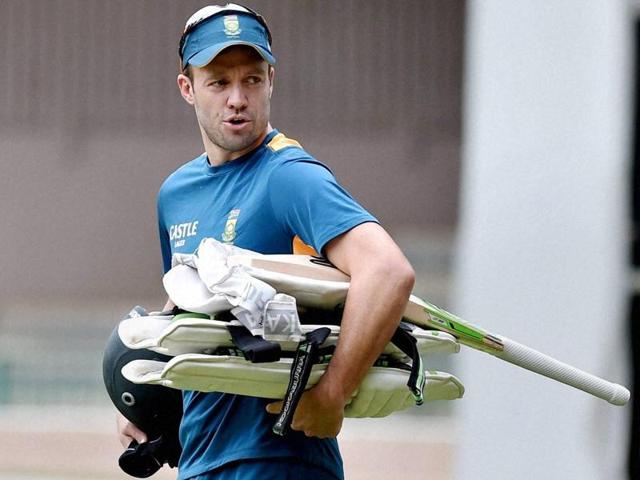 South Africa’s AB De Villiers during a practice session ahead of the second Test against India at the Chinnaswamy Stadium in Bengaluru on November 12, 2015. (PTI Photo) South Africa’s AB De Villiers during a practice session ahead of the second Test against India at the Chinnaswamy Stadium in Bengaluru on November 12, 2015. (PTI Photo)