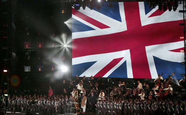 Prime Minister Narendra Modi and Britain's Prime Minister David Cameron stand on stage during an event at Wembley Stadium, in London. (REUTERS) Prime Minister Narendra Modi and Britain's Prime Minister David Cameron stand on stage during an event at Wembley Stadium, in London. (REUTERS)