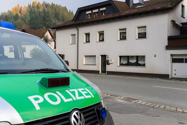 A police car stands in front of a house in Wallenfels, southern Germany. (AP) A police car stands in front of a house in Wallenfels, southern Germany. (AP)