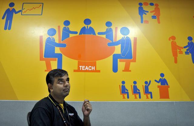Akhil Saxena, Amazon India's director of operations, gestures during an interview with Reuters inside his office in Bengaluru. (REUTERS) Akhil Saxena, Amazon India's director of operations, gestures during an interview with Reuters inside his office in Bengaluru. (REUTERS)