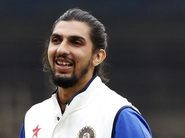 Bowler Ishant Sharma looks on during a practice session, in Bengaluru. India beat Proteas in the first Test, held in Mohali earlier this month. (Ajay Aggarwal/ HT Photo)