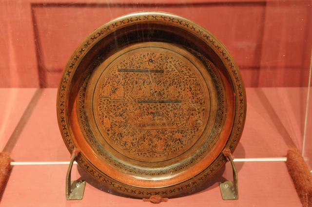 An inscribed plate showing the Vessantara Jataka. (Photo by Saumya Khandelwal/ Hindustan Times) An inscribed plate showing the Vessantara Jataka. (Photo by Saumya Khandelwal/ Hindustan Times)