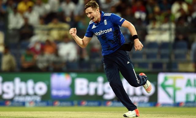 Chris Woakes celebrates a wicket. (AP Photo) Chris Woakes celebrates a wicket. (AP Photo)
