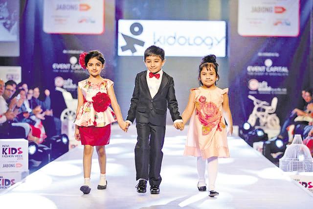 Children model apparel at the fourth annual edition of India Kids Fashion Week, held in Delhi and Mumbai in February.
