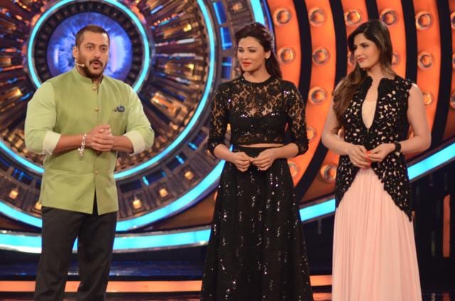 Salman Khan with the women of Hate Story 3. (Colors)