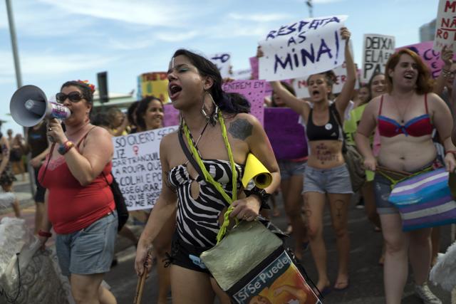 Slutwalks, sparked by a Toronto police officer's flippant comment that women should avoid dressing like "sluts" to avoid being raped or victimized, have become annual marches in many countries including the US, India and Germany, to protest discrimination and violence against women. (AP) Slutwalks, sparked by a Toronto police officer's flippant comment that women should avoid dressing like "sluts" to avoid being raped or victimized, have become annual marches in many countries including the US, India and Germany, to protest discrimination and violence against women. (AP)