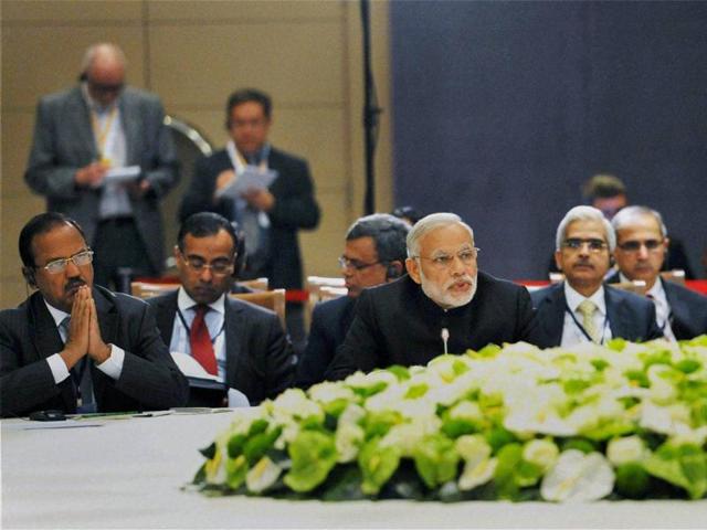 Antalya: Prime Minister Narendra Modi at the BRICS meeting, on the sidelines of G20.(PTI) Antalya: Prime Minister Narendra Modi at the BRICS meeting, on the sidelines of G20.(PTI)